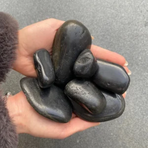Natural Black Polished Pebbles/Stones 3-5CM 20KG